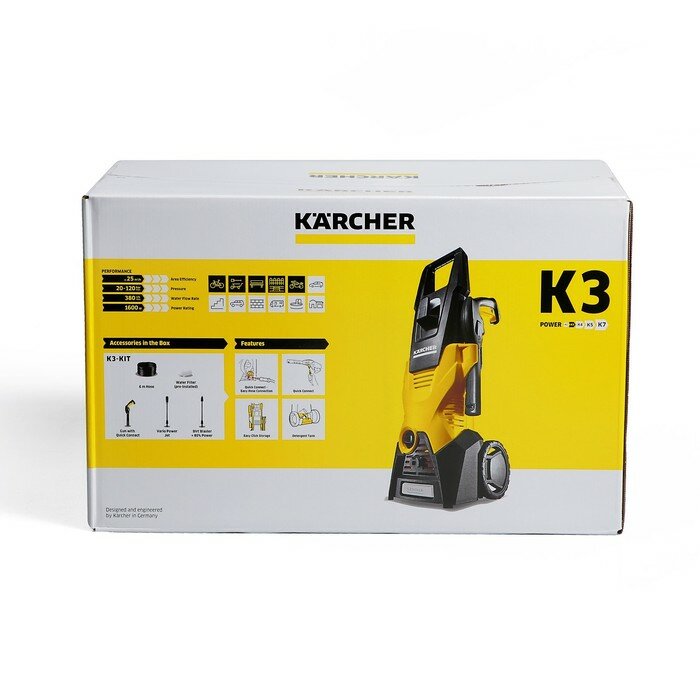 Мойка высокого давления Karcher K 3, 120 бар, 380 л/ч, 1.601-812.0./В упаковке шт: 1 - фотография № 9