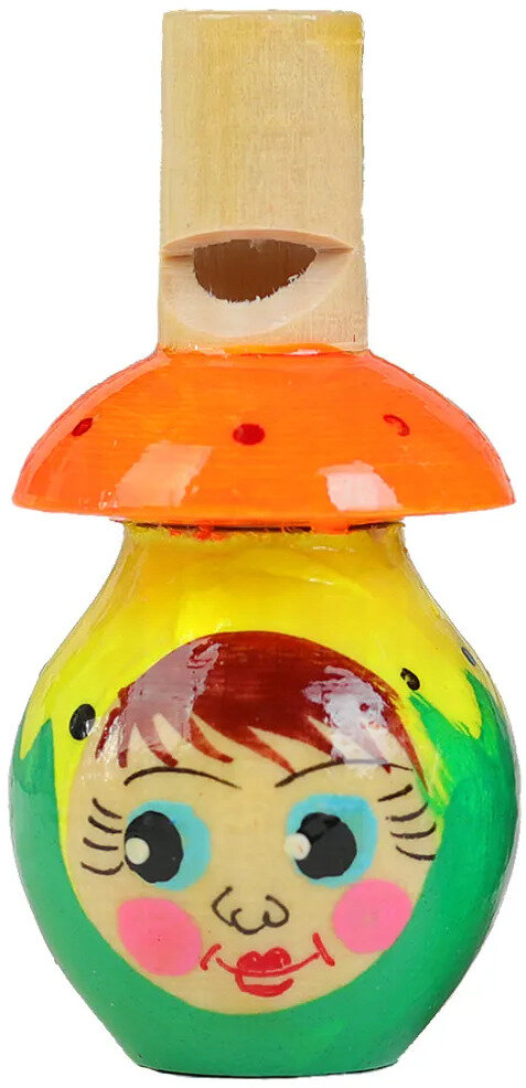 Деревянная свистулька "Грибок", детская музыкальная игрушка, русский народный духовой инструмент