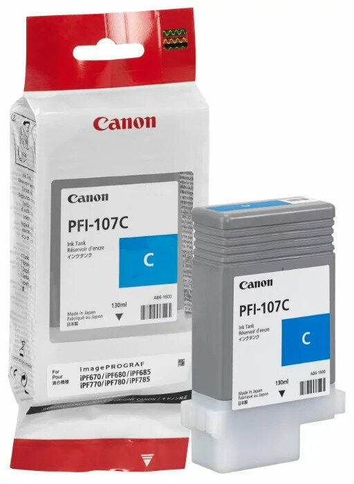 Картридж для печати Canon Картридж Canon 107 6706B001 вид печати струйный, цвет Голубой, емкость 130мл.