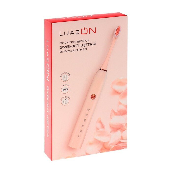 Электрическая зубная щётка Luazon LP-005, вибрационная, 2 насадки, от АКБ, белая - фотография № 9