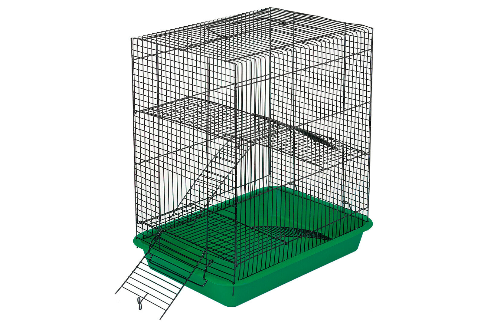 Дарэлл ECO Клетка для грызунов ХОМА-3, не разборная 3 этажа шаг прута 8мм изумрудная