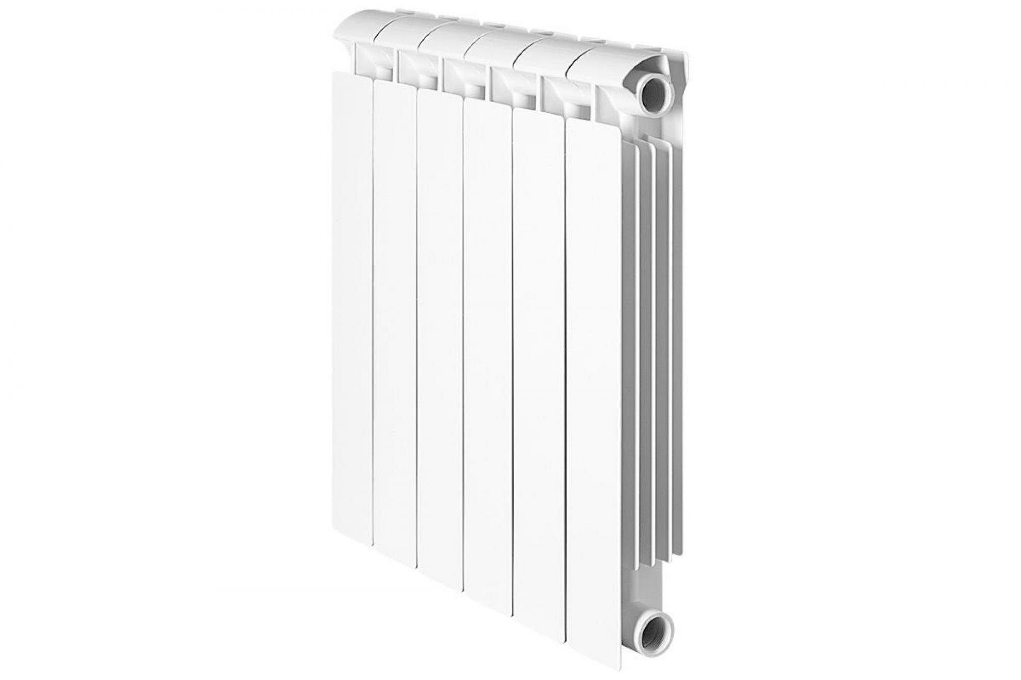 Global STYLE EXTRA 500 8 секций радиатор биметаллический нижнее правое подключение (белый RAL 9010)
