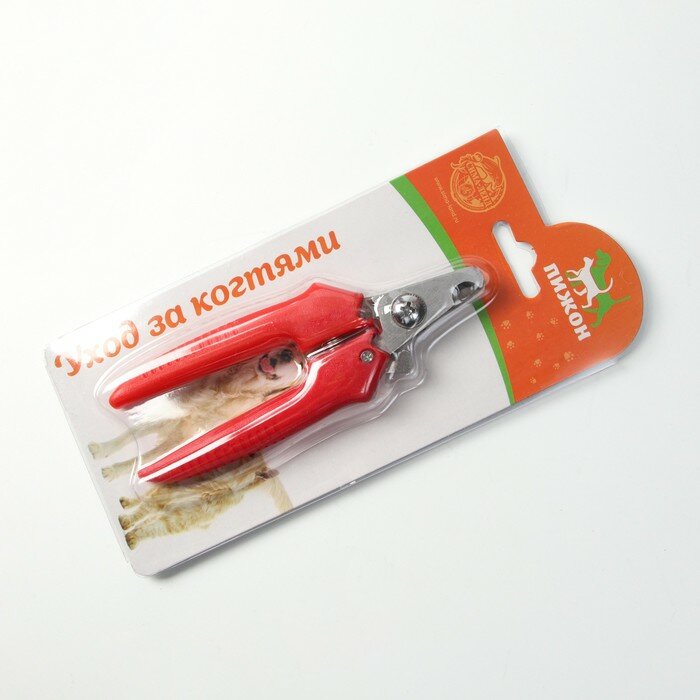 Когтерез боковой малый с прямыми ручками, отверстие 9 мм, красный - фотография № 5