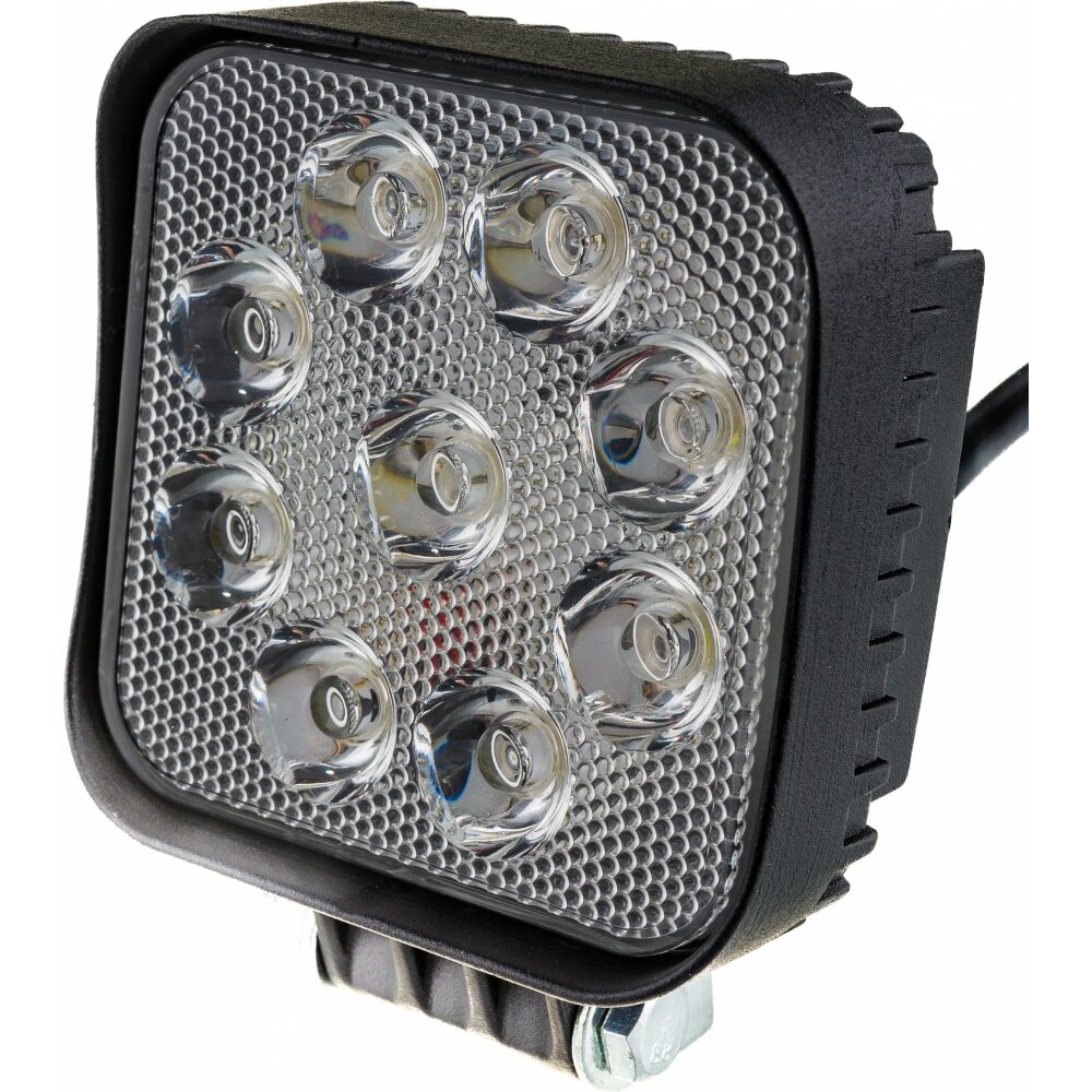 Вымпел Светодиодная фара WL-132F /ближн. свет кв. мет. корп. 9 LED по кругу 27W/ 5207