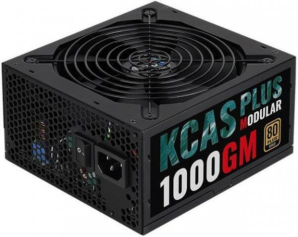 Блок Питания AeroCool KCAS PLUS 1000GM _4718009151970_<80+Gold, ATX, Modular, 4+4P x2, PCIe 6+2P x6, PATA x3, SATA x9>