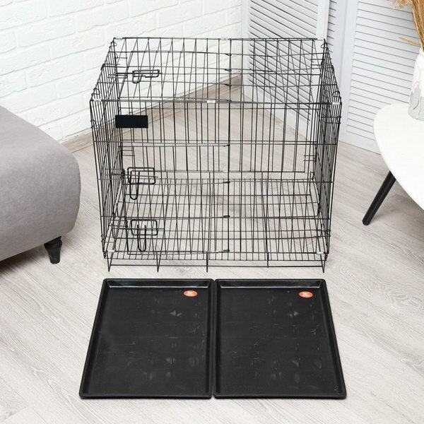 Клетка для собак 70 x 50 x 60 см, чёрная - фотография № 10