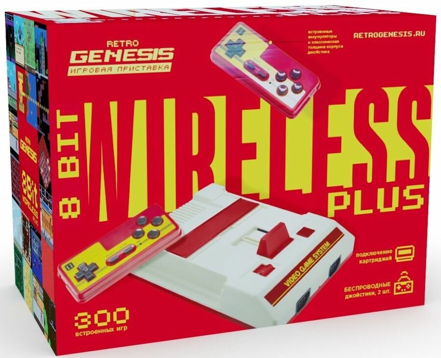 Игровая консоль RETRO GENESIS 8 Bit Wireless Plus белый/красный