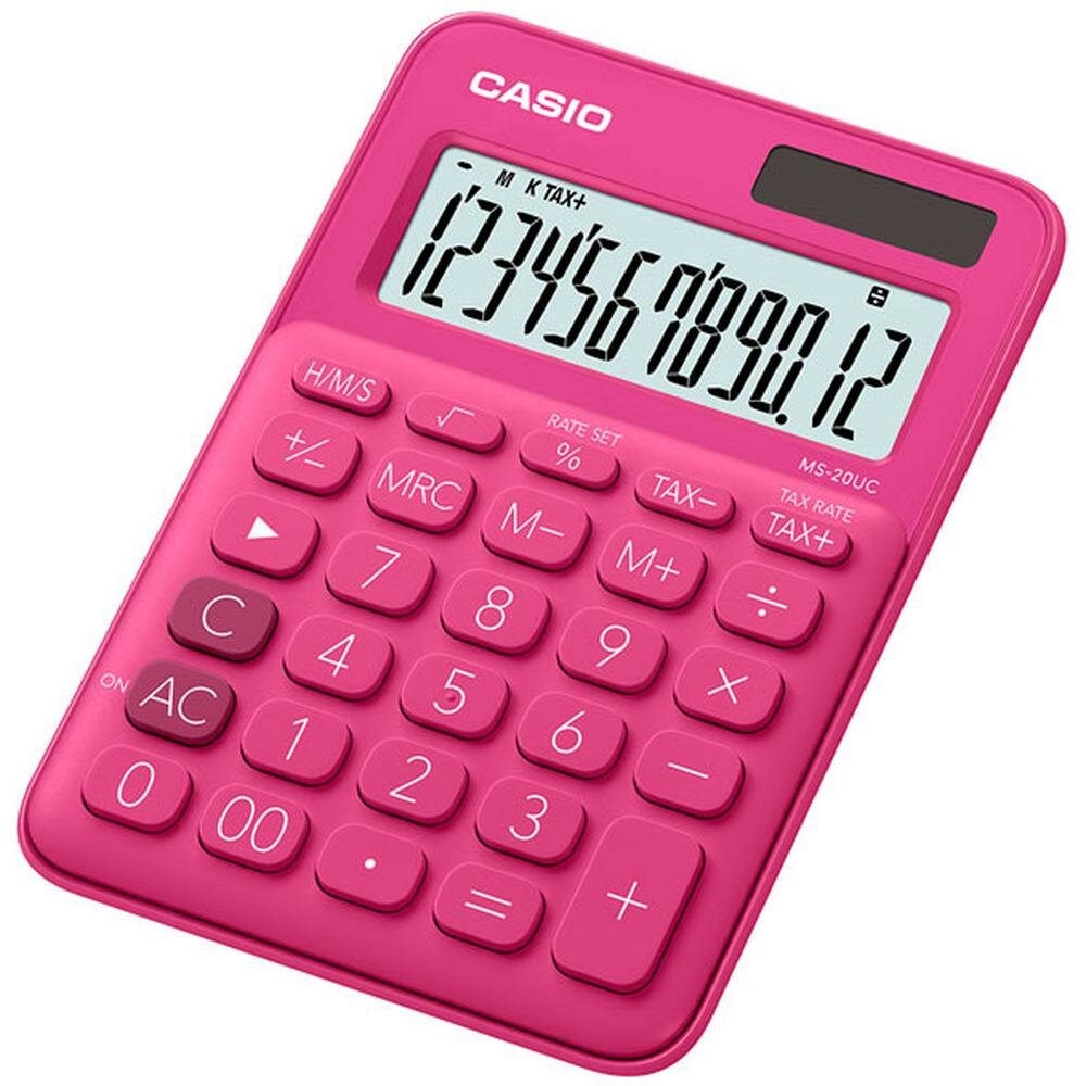 Калькулятор Casio MS-20UC-RD-S-EC красный 12-разр.