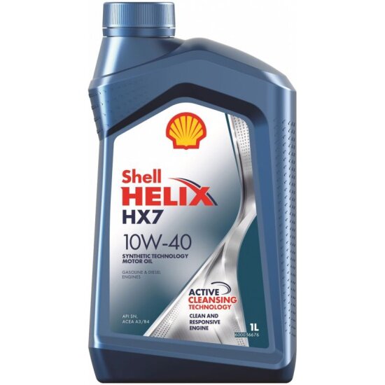 Моторное масло SHELL Helix HX7 10W-40 полусинтетическое 1 л