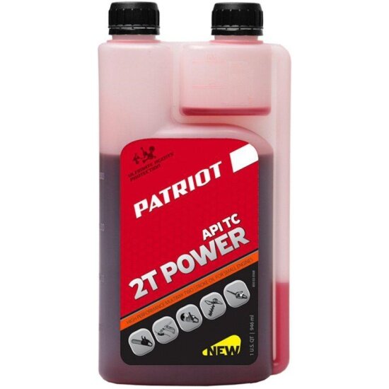 Масло минеральное PATRIOT POWER ACTIVE 2T дозаторная 0,95 л.