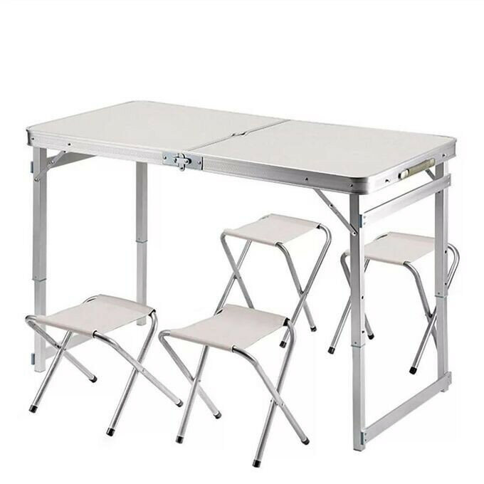 Набор мебели (стол и 4 стула) Твой Пикник белый