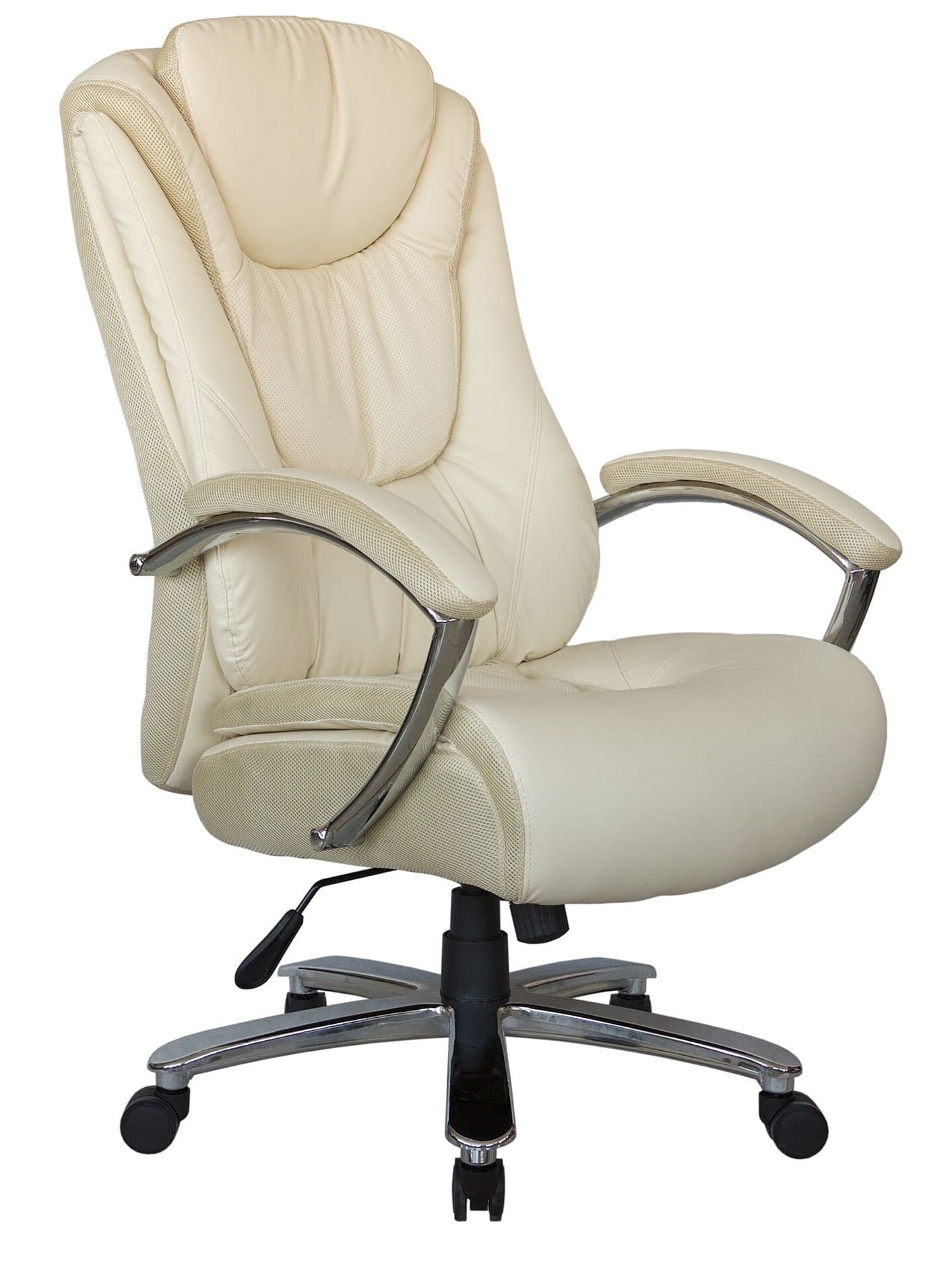 Кресло для руководителя в офис Riva Chair 9373 экокожа Бежевый