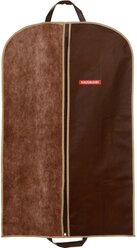 Чехол для одежды Hausmann HM-701002CB со стенкой из ПВХ и ручками 60*100, коричневый