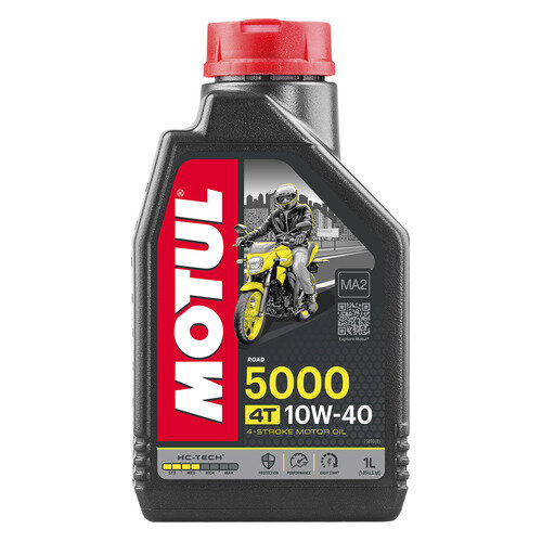 Моторное масло MOTUL 5000 4T, 10W-40, 1л, полусинтетическое [104054]