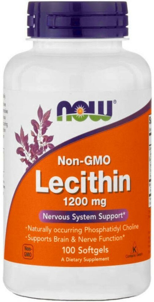 NOW Lecithin 1200 mg, 100 капс.