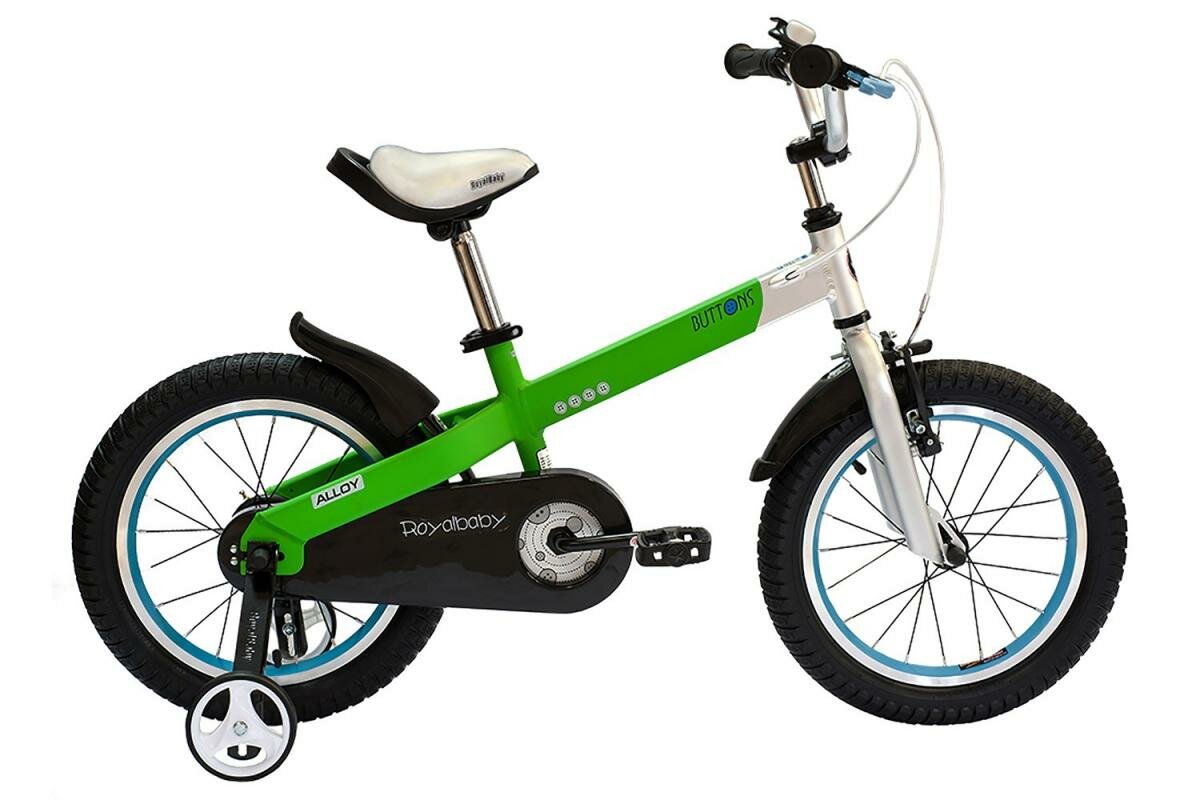 Детский велосипед Royal Baby RB16-16 Buttons 16 Alloy рама 23,5 Зелёный
