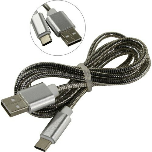 Дата-кабель Smartbuy iK-3112 USB 2.0 - USB Type C серебристый 12 м