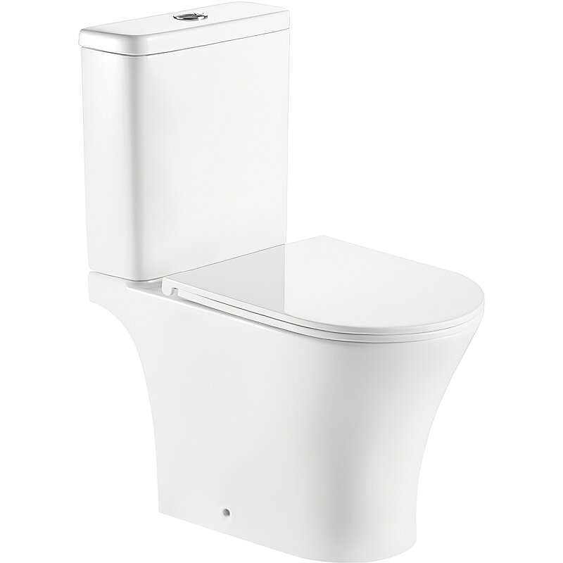 Унитаз-компакт SantiLine SL-5010 безободковый 37,5х65 см, белый