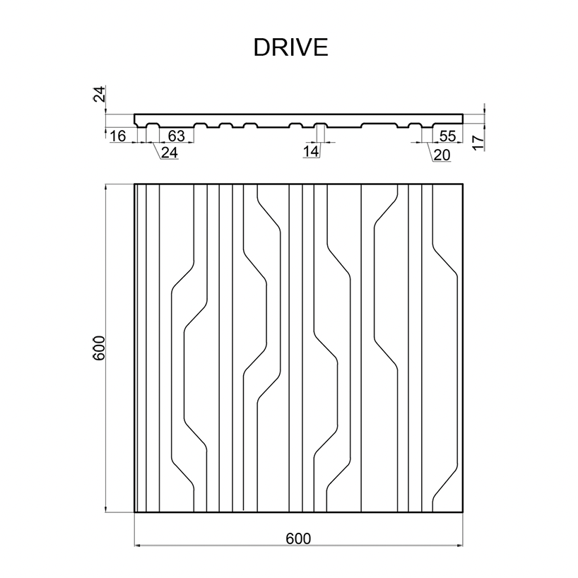 3D стеновая панель из гипса DRIVE артикул M-0087 от Artpole - фотография № 2