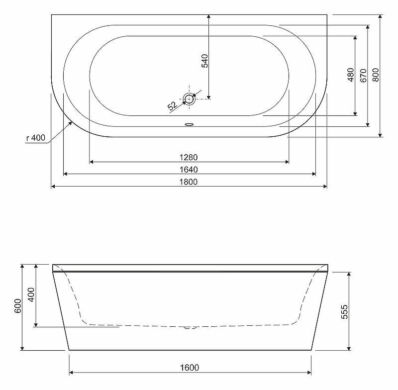 Акриловая ванна Cezares Metauro 180x80 METAURO-wall-180-80-40-W37 без гидромассажа - фотография № 3