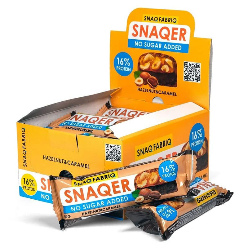 SNAQ FABRIQ Snaqer Глазированный батончик 50г (30шт большая коробка) (Фундук)