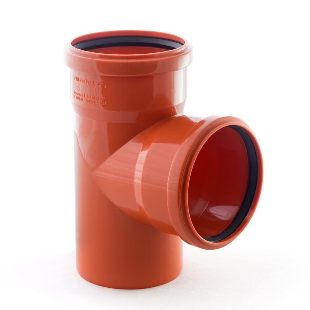 фото Тройник канализационный наружный 110 мм 87°