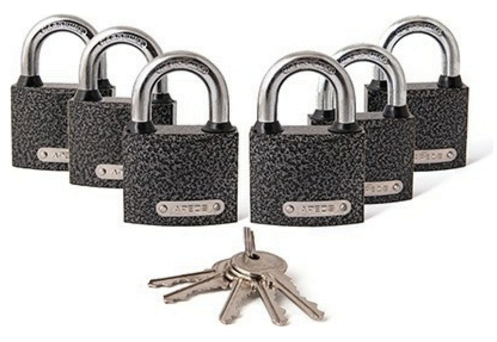 Apecs Замки навесные PD-01-50-Blister 6Locks+5Keys 28742 .