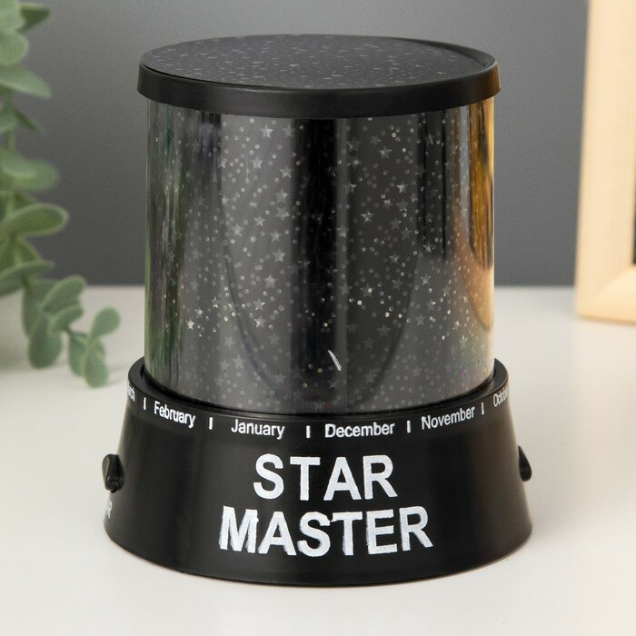 Настольные RISALUX Ночник-проектор "Звёздное небо", 4 LED, (USB, адаптер в комплекте) или (4*ААА), пластик - фотография № 1
