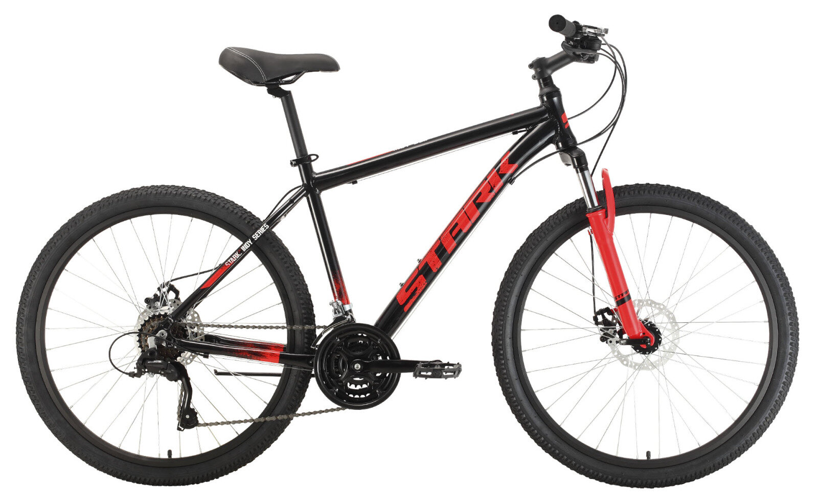 Горный велосипед Stark Indy 26.1 D Microshift (2022) 20" Черно-красный (176-186 см)
