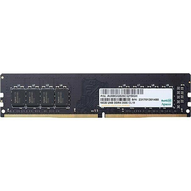 Оперативная память 8Gb DDR4 2666MHz Apacer (AU08GGB26CQYBGH) RTL (EL.08G2V.GNH)