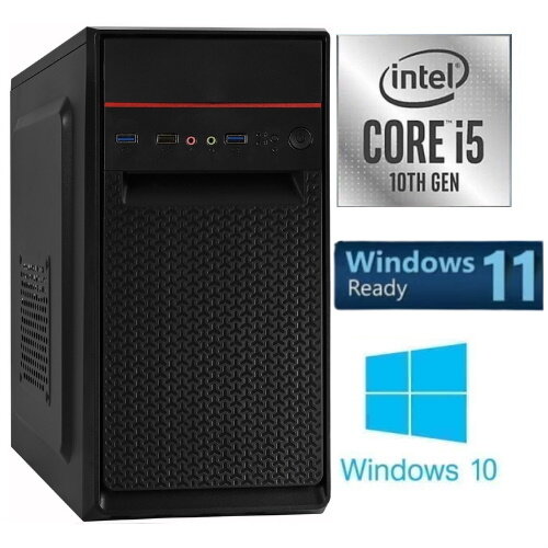 Офисный компьютер на процеccoре Intel Core i5-10400 (8 ГБ / Intel UHD Graphics 630 / 240 ГБ / Без DVD-RW / 2 ТБ / Да / Windows 10 Pro)