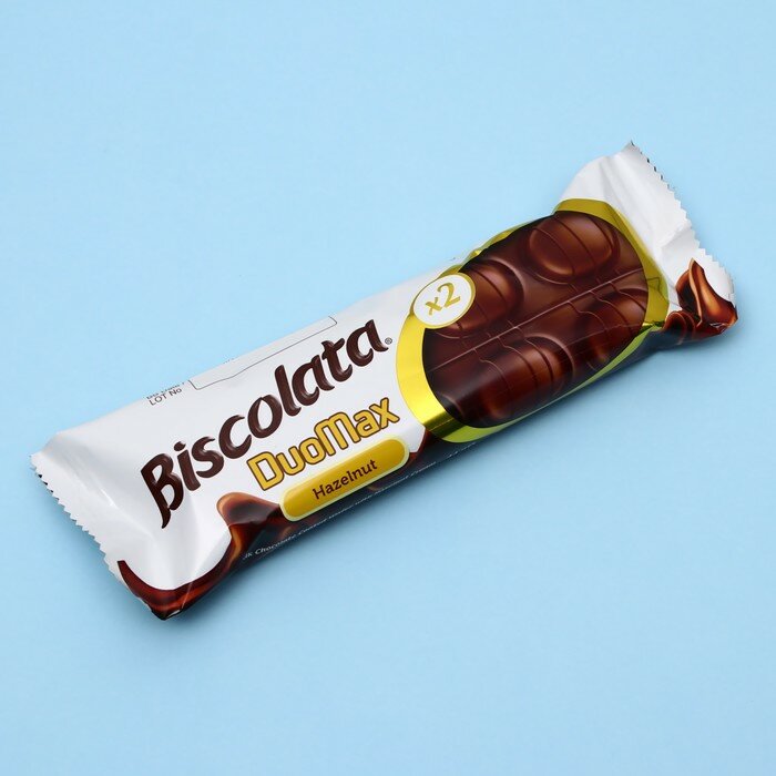Вафли Biscolata DuoMax Hazelnut в шоколаде с ореховой начинкой, 44 г