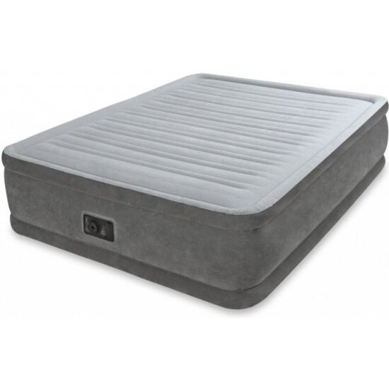 Кровать-матрас INTEX QUEEN DURA-BEAM SERIES ELEVATED AIRBED WITH BIP, эл/н220V, 203х152х46