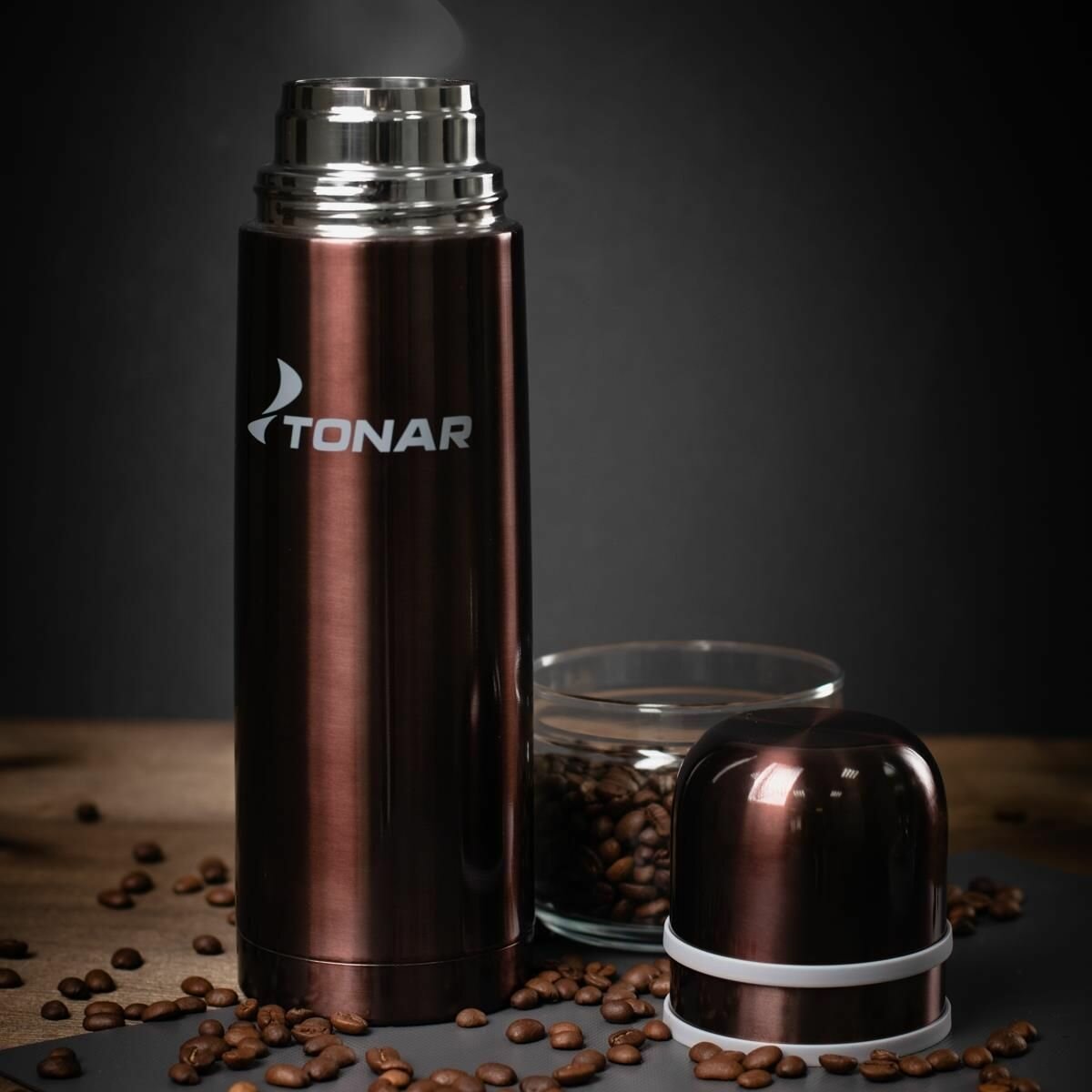 фото Термос TONAR узкий 1000мл 2 крышки-кружки (HS.TM-035)