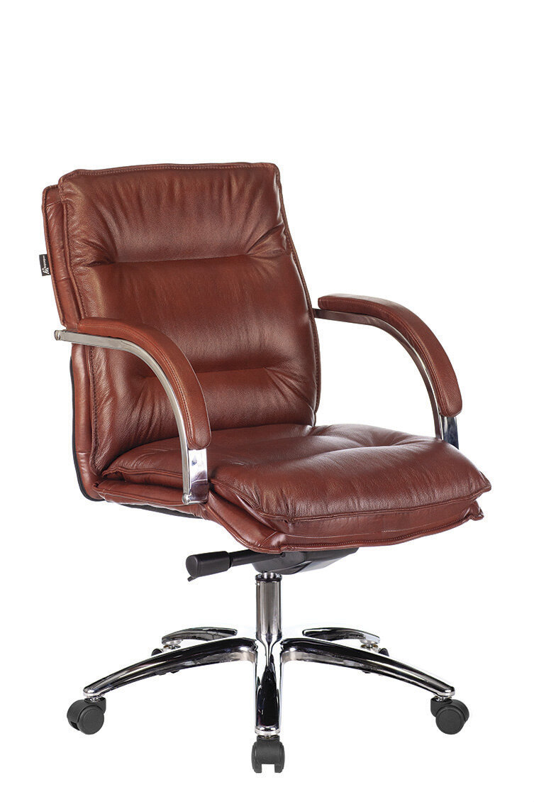 Кресло руководителя Бюрократ T-9927SL-LOW/CHOK низкая спинка светло-коричневый Leather Eichel кожа к