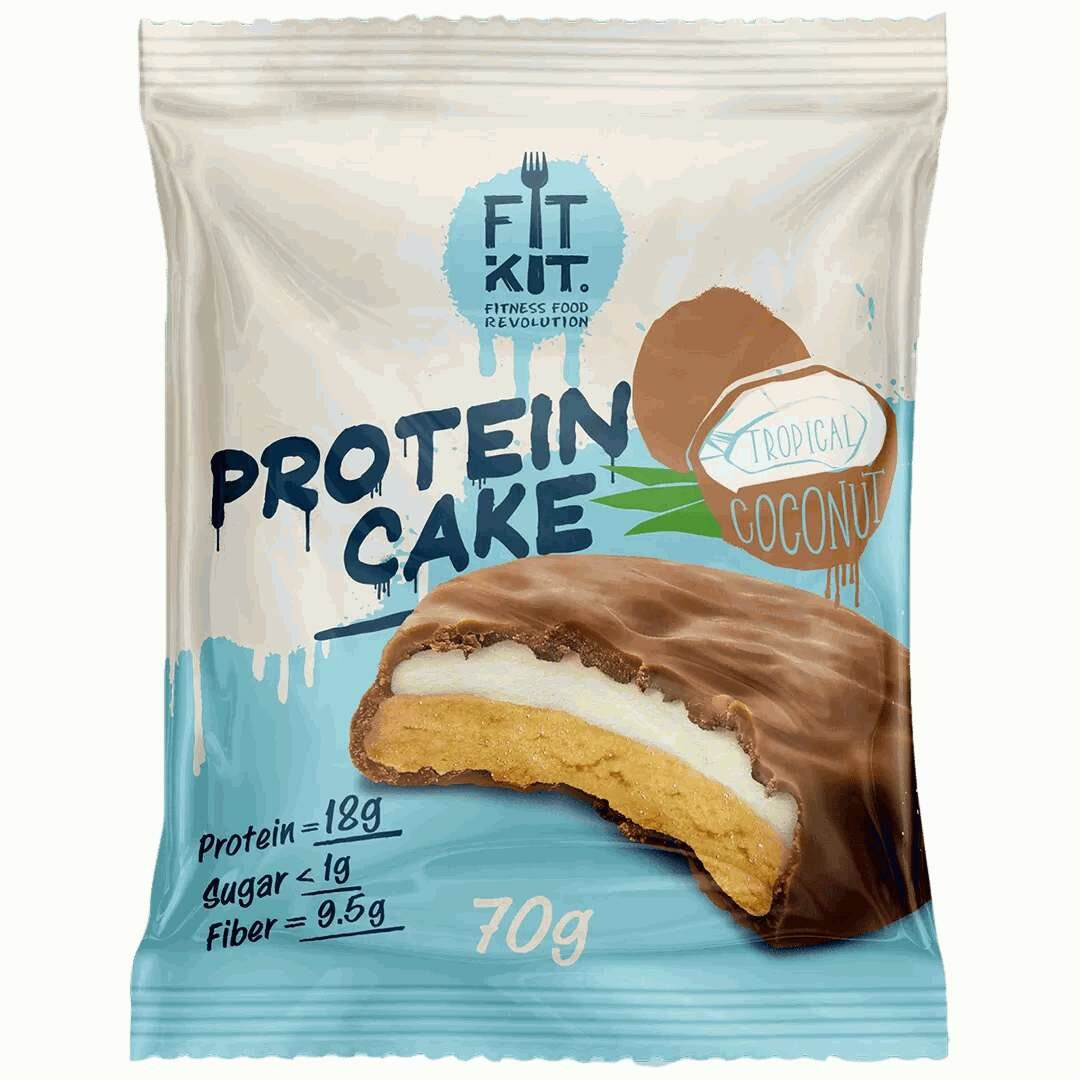 Fit Kit Протеиновое суфле Protein Cake 70 гр (тропический кокос)