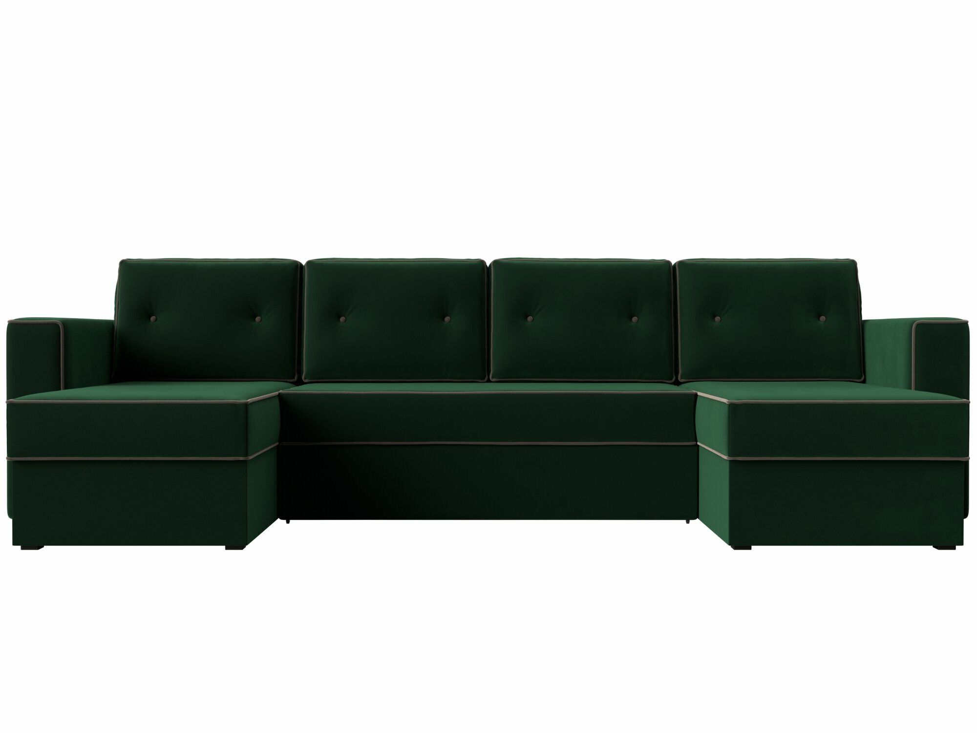 П-образный диван Принстон, Велюр, Модель 110869 - фотография № 2
