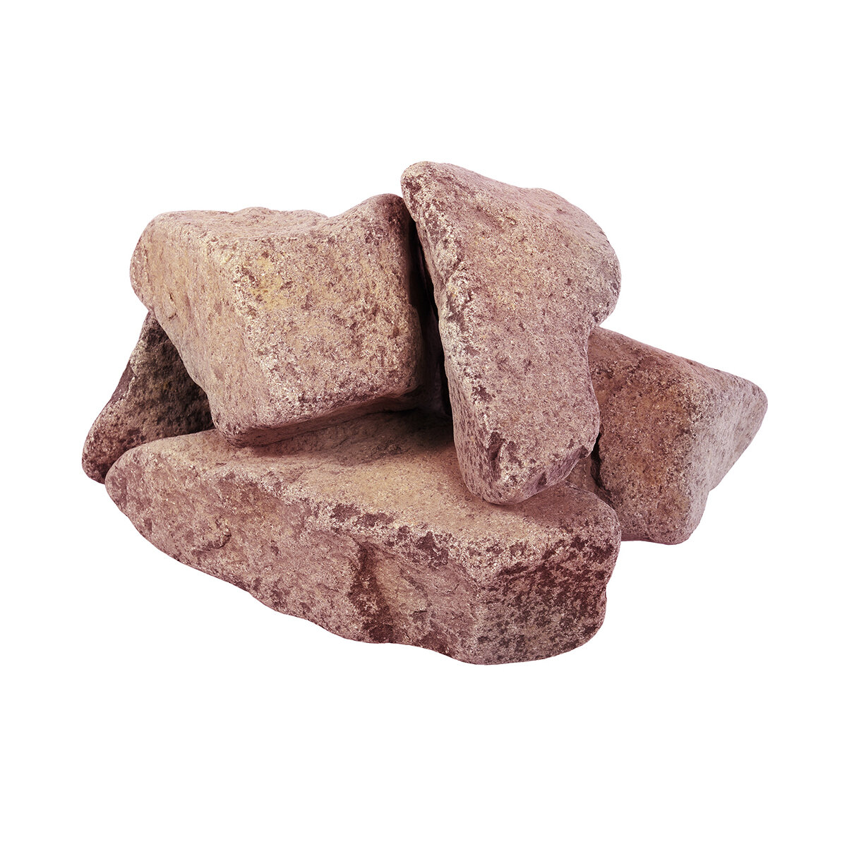 Камни для бани и сауны Банные штучки Кварцит малиновый обвалованные (33091) 20 кг