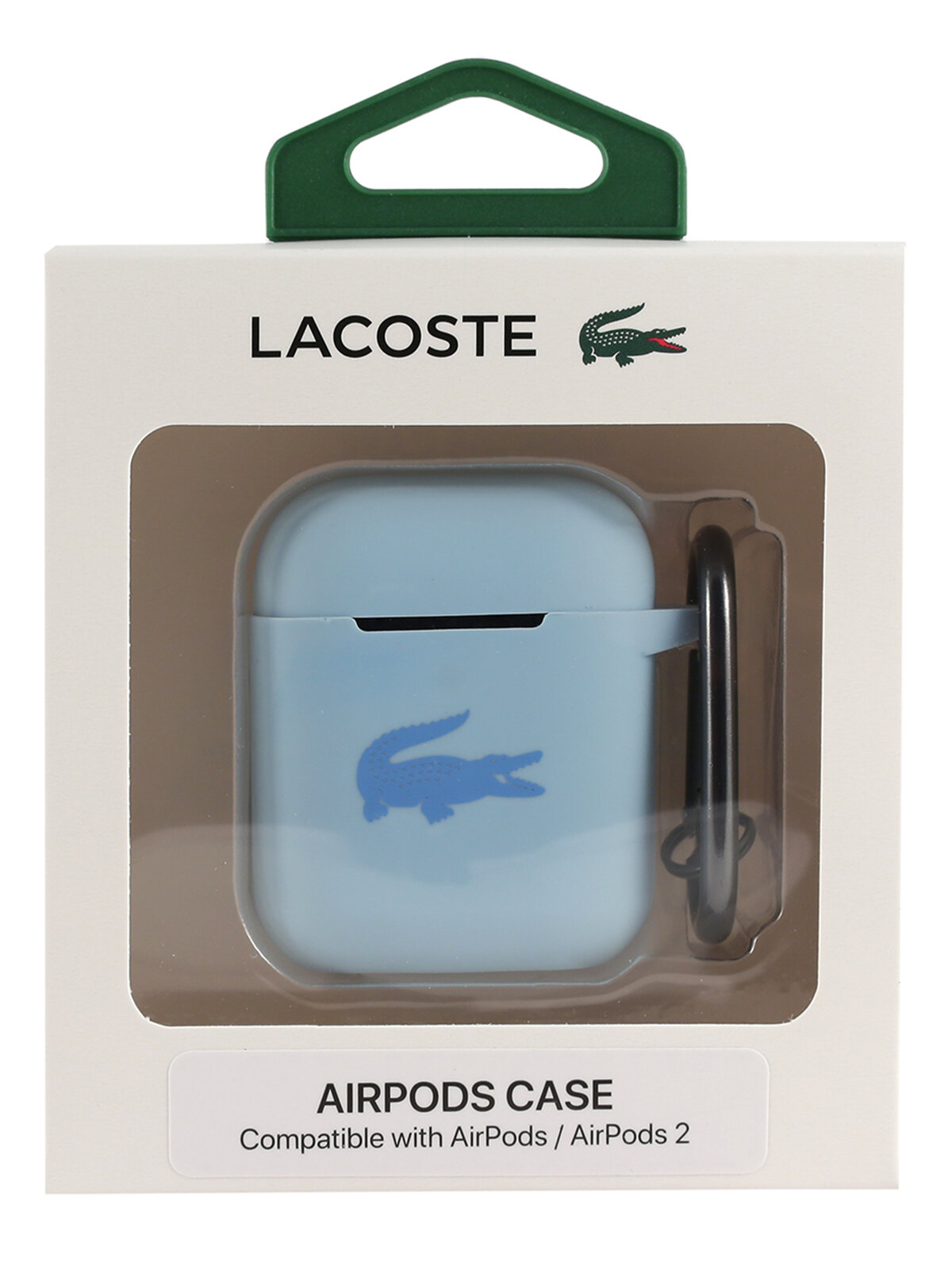 Lacoste для AirPods 1/2 чехол Liquid silicone Logo Light blue