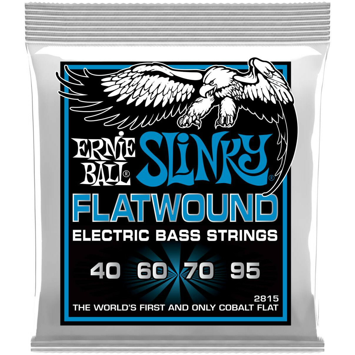 Струны для бас-гитары ERNIE BALL 2815 Flatwound Slinky Extra 40-95