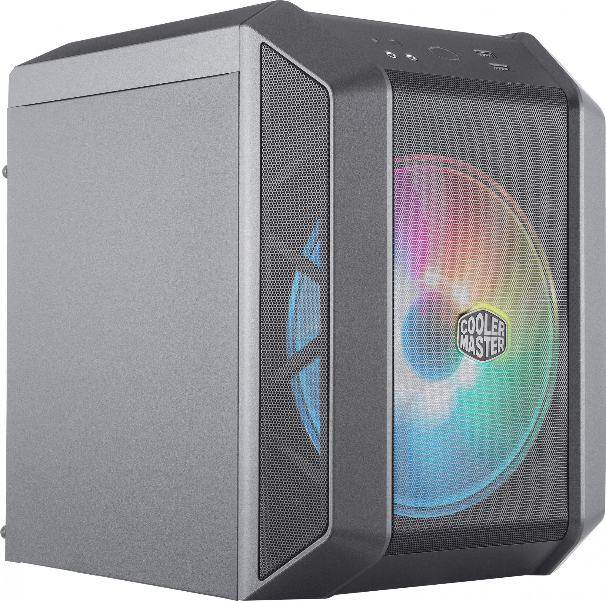 Корпус Cooler Master MasterCase H100 Iron Grey ARGB темно-серый без БП miniITX 1x120mm 1x140mm 2xUSB