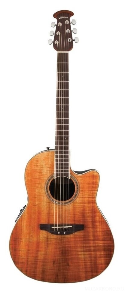 Ovation CS24P-FKOA Celebrity Standard Plus Mid Cutaway Figured Koa гитара электроакустическая с вырезом