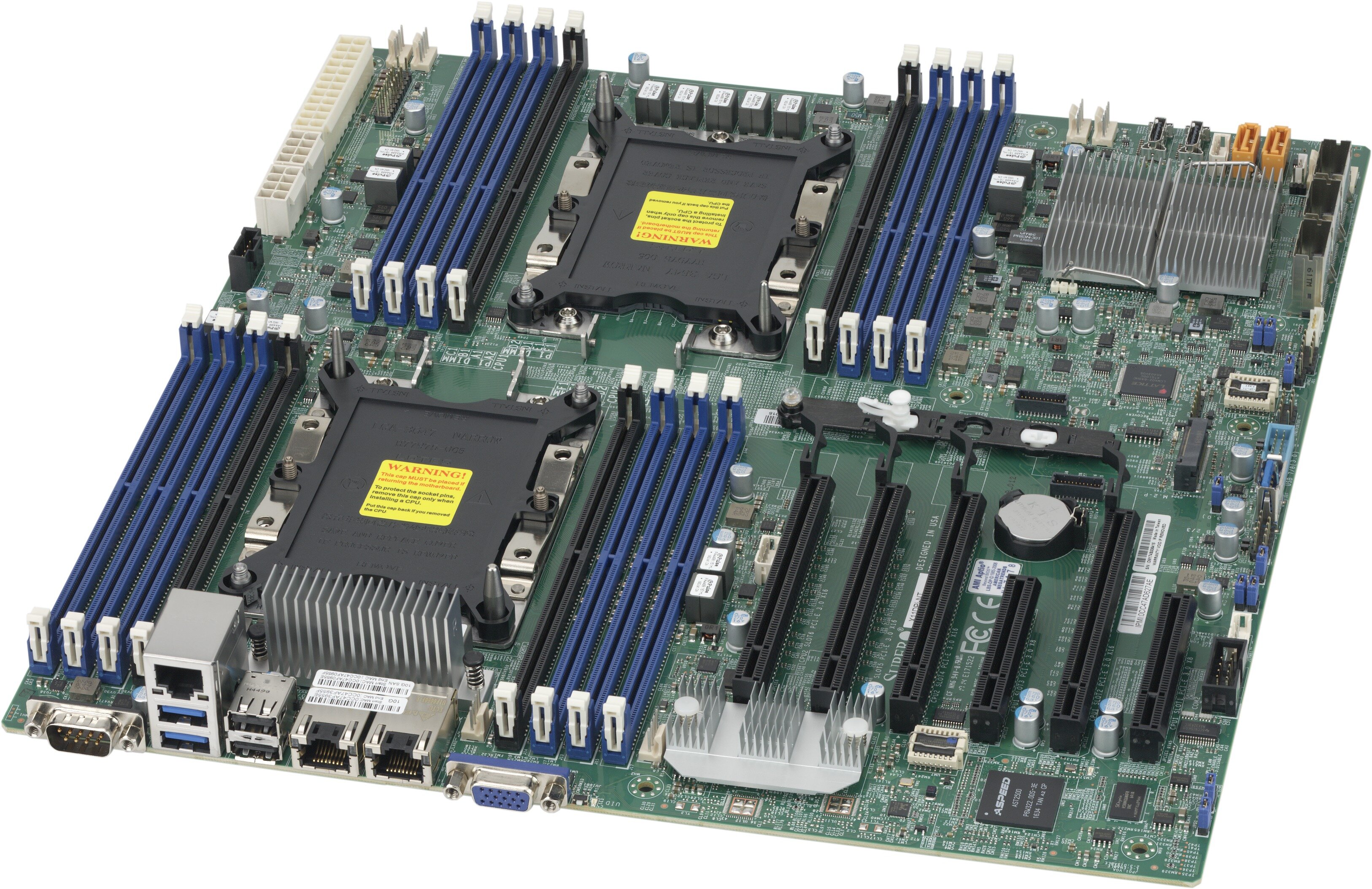 Материнская плата Supermicro X11DPi-NT 2 x Socket 3647 C622 16xDDR4 4xPCI-E 16x 2xPCI-E 8x 14 EATX Retail MBD-X11DPI-NT-O - фото №2