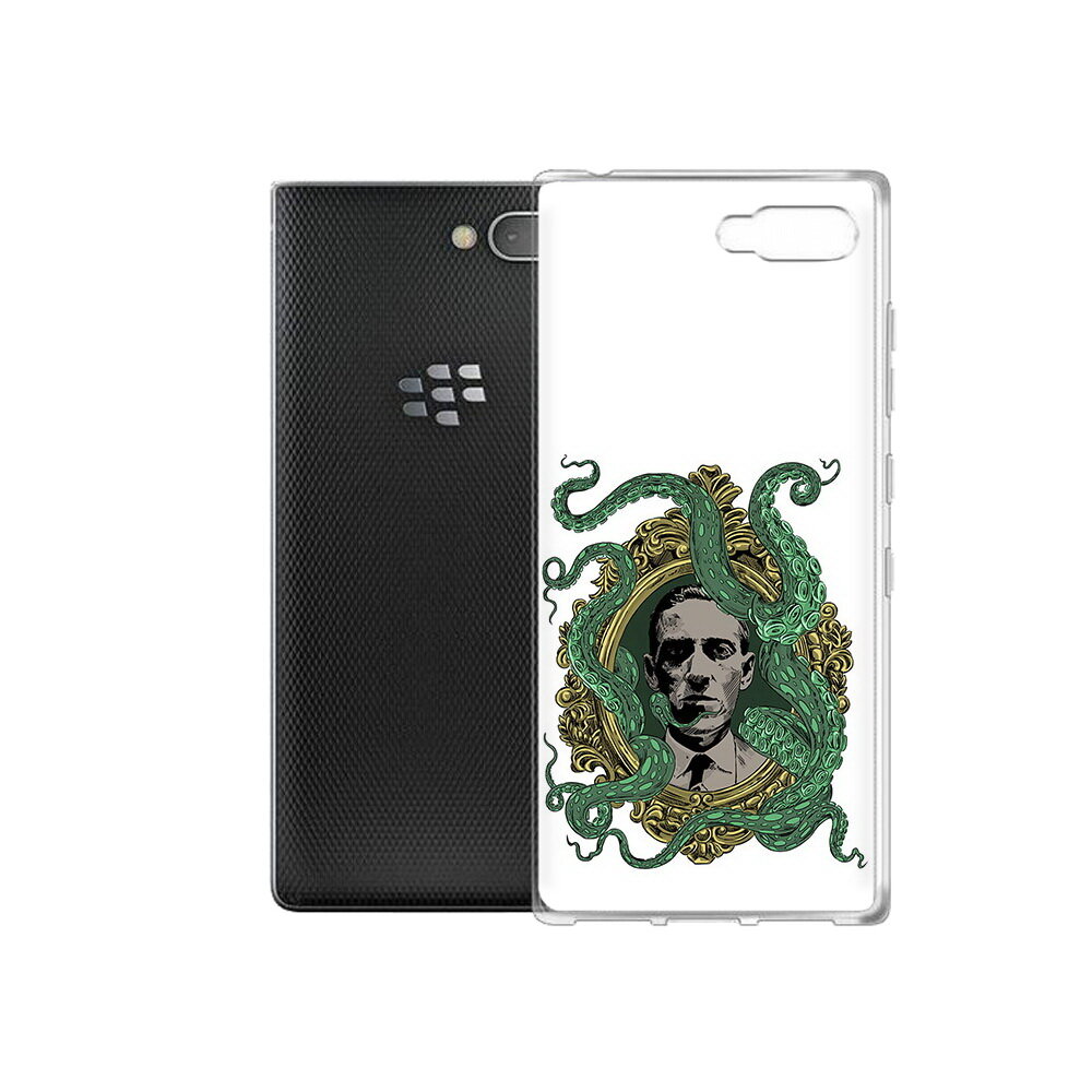 Чехол задняя-панель-накладка-бампер MyPads портрет с кракеном для BlackBerry KEY2 противоударный