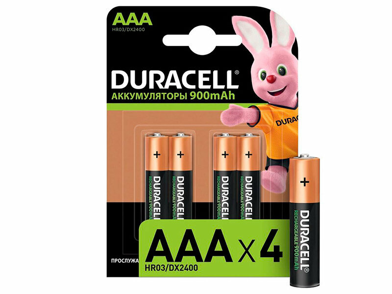 Аккумулятор Ni-Mh 850 мА·ч 1.2 В Duracell Recharge AAA/Turbo AAA/HR03