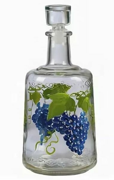 Бутылка стеклянная Традиция 15л 52-П29Б-1500 с цветной декорацией наружн. стороны (рисунок)