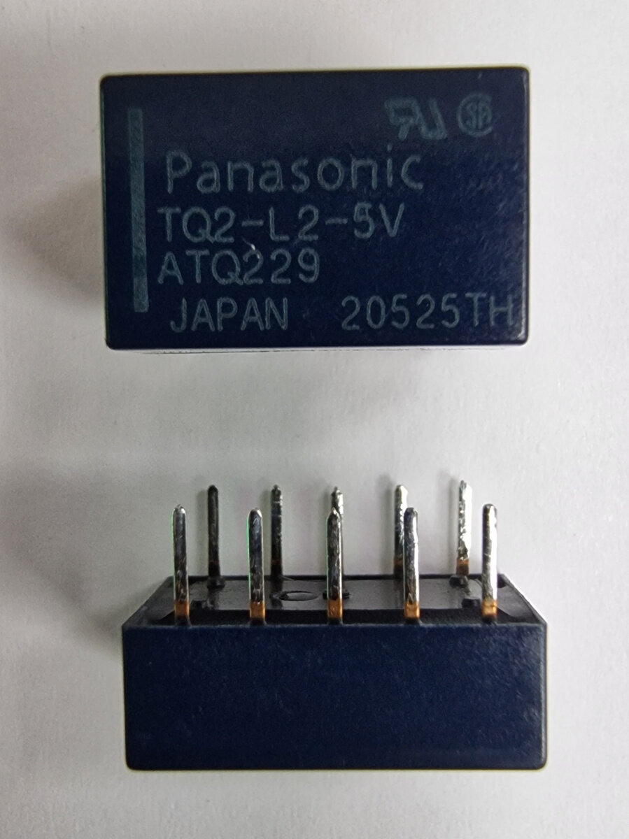 TQ2-L2-5V (1А, два контакта на переключение)