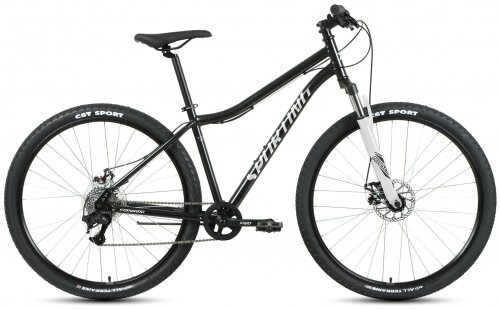 Горный велосипед FORWARD SPORTING 29 2.2 D (29" 21 ск. рост. 21") 2022, черный/белый, RBK22FW29952