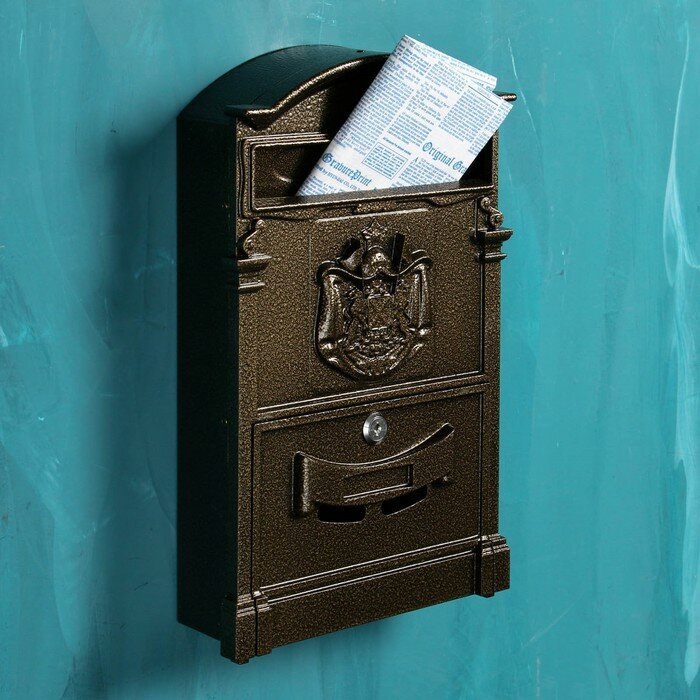 Ящик почтовый №4010, бронза - фотография № 1
