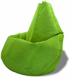 Кресло-мешок Груша PuffMebel размер XXL, цвет яблоко, ткань велюр